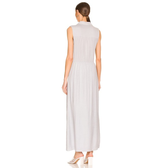 Brochu Walker Madsen Sleeveless Maxi‎ Dress Lavender Button Front Tie - Picture 3 of 11